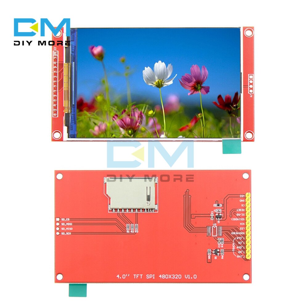 4.0 인치 MCU SPI 직렬 LCD 모듈 480*320 TFT 디스플레이 화면 터치 패널 내장 드라이버 ST7796S